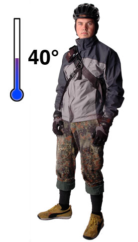 How to dress for temperatures in the 40 °'s F range